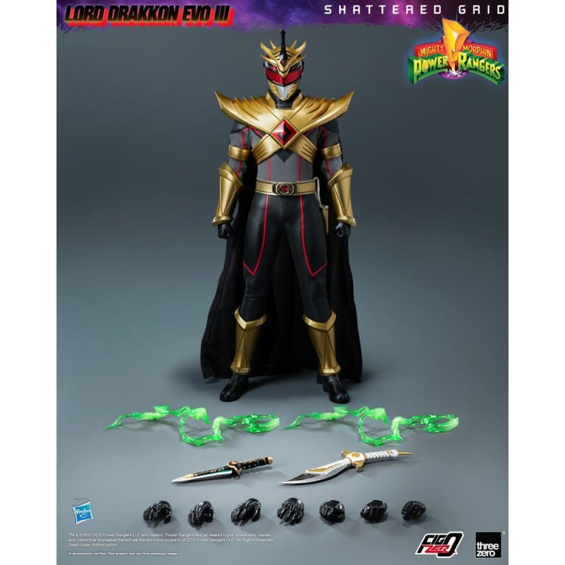 Mighty Morphin Power Rangers Shattered Grid FigZero Action Figure 1/6 Lord Drakkon Evo III 30 cm