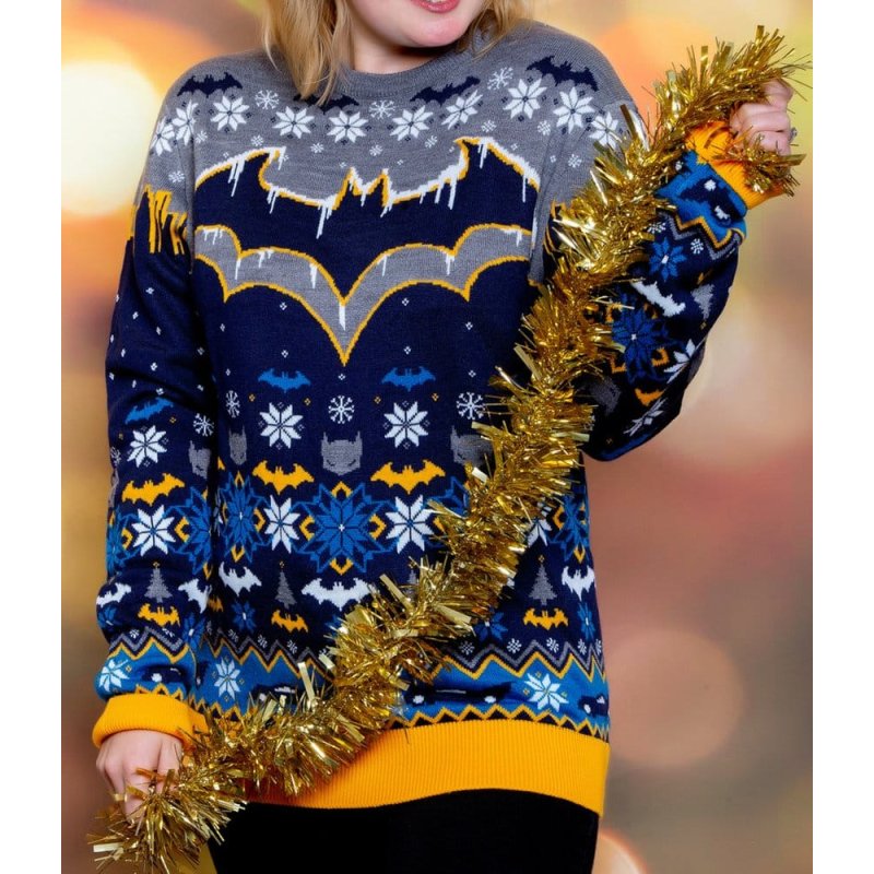 Batman Christmas Sweater Frosty Size XL