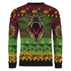 Jurassic Park Christmas Sweater Happy Rexmas Size S