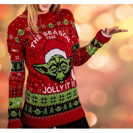 Star Wars Christmas Sweater Yoda Size S
