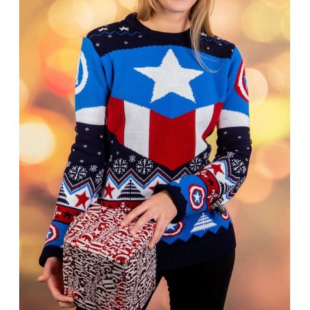 Captain America Christmas Sweater Size XXXL