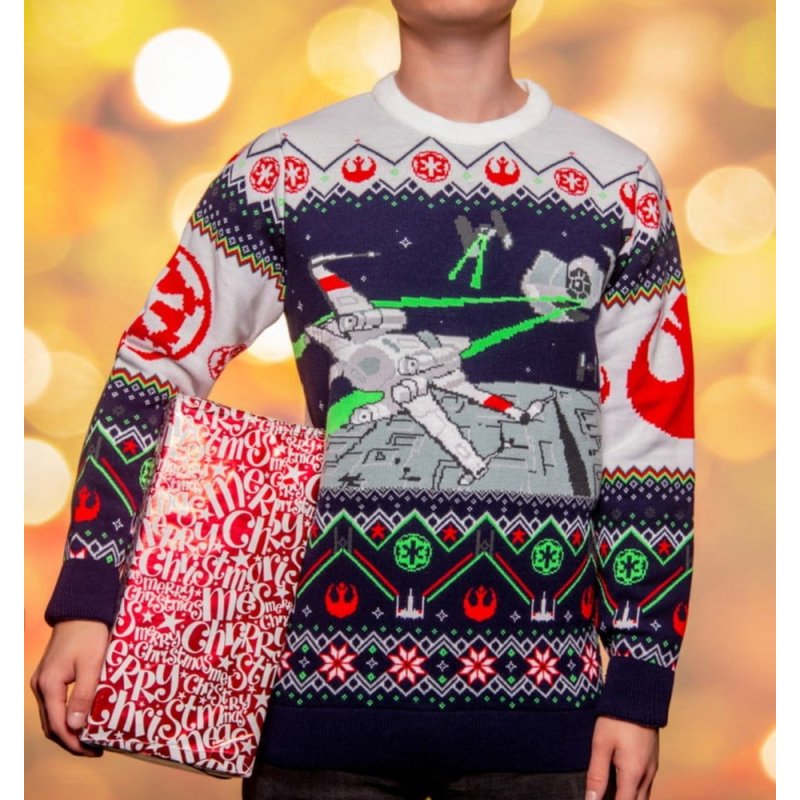 Star Wars Christmas Sweater X-Wing v TIE Fighter Size XXXL