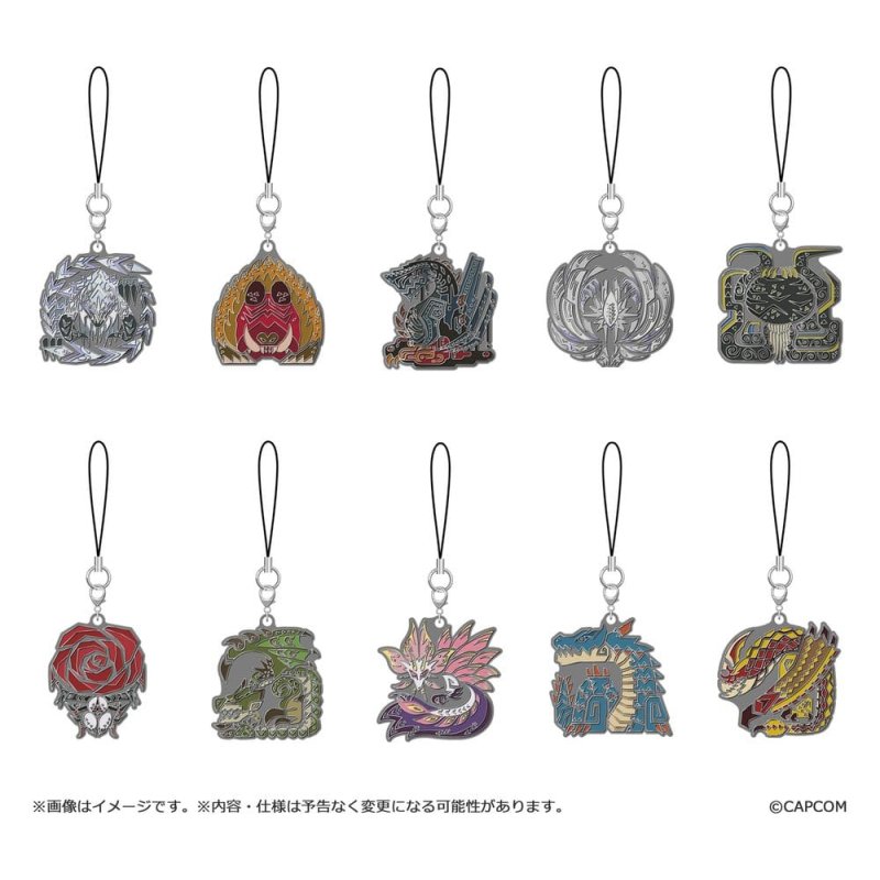 Monster Hunter Wilds Metal Keychain Monster icon Vol. 2 Blind Box Assortment (10)