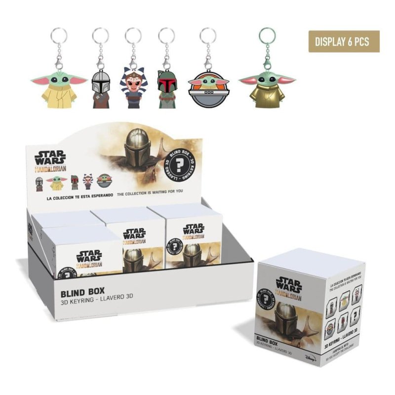 Star Wars Keychain The Mandalorian Blind Box Display (6)