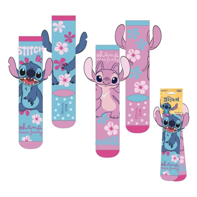 Lilo & Stitch Socks with Applications Stitch 27-34
