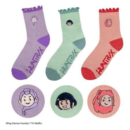 KPop Demon Hunters Socks Set of 3 HUNTR/X