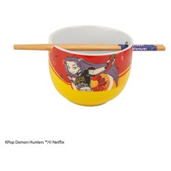 KPop Demon Hunters Ramen Bowl with Chopsticks Mira Spice Queen