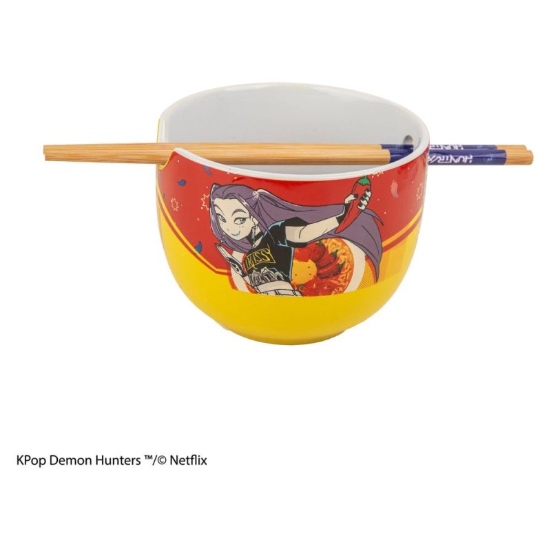 KPop Demon Hunters Ramen Bowl with Chopsticks Mira Spice Queen
