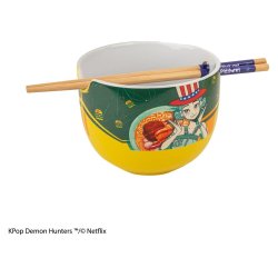 KPop Demon Hunters Ramen Bowl with Chopsticks Zoey Hamburger