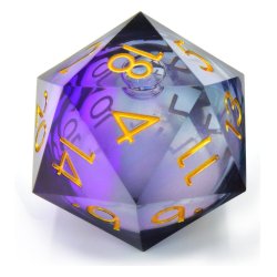 CritStones Liquid Core Dice D20 Twilight Ether 5 cm