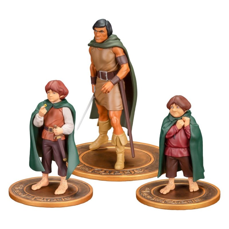 Lord of the Rings Animated Film PVC Figures 3-Pack Frodo, Aragorn, and Samwise