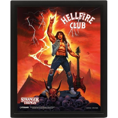 Stranger Things 4 3D Lenticular Poster Hellfire Tribute