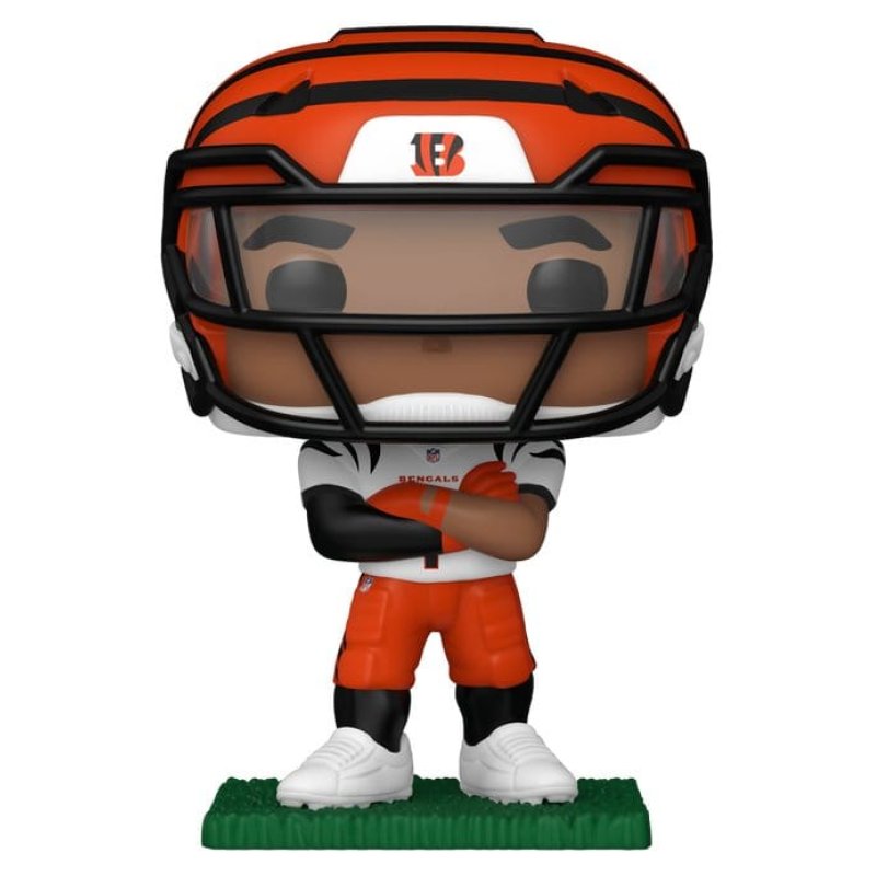 NFL POP! Vinyl Figure : Bengals- Ja'Marr Chase (clear visor) 9 cm