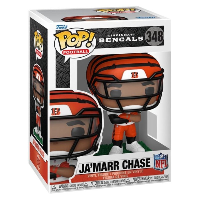 NFL POP! Vinyl Figure : Bengals- Ja'Marr Chase (clear visor) 9 cm