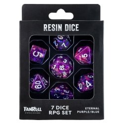 Fanroll Greatest Hits Resin Dice Set Eternal Purple & Blue (7)