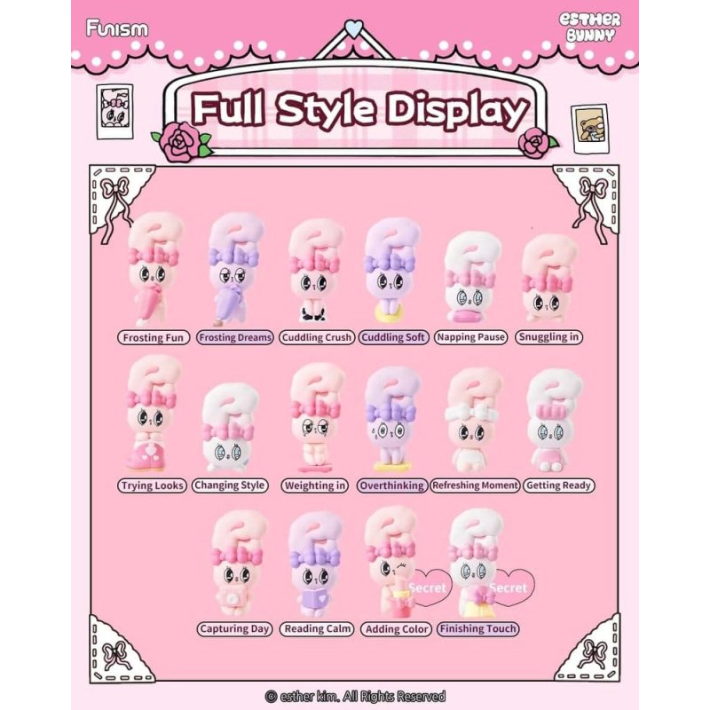 Esther Bunny Blind Box Mini Figures Little Vlog Bunny Face Series 6 cm Display (6)