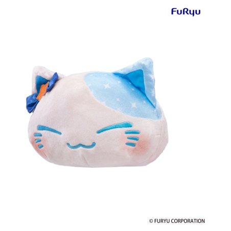 Nemuneko Cat Big Plush Figure Blue 35 cm