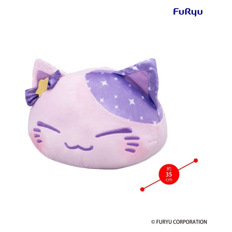 Nemuneko Cat Big Plush Figure Purple 35 cm