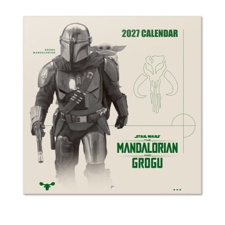 Star Wars The Mandalorian and Grogu 2027 Wall Calendar 30 x 30 cm