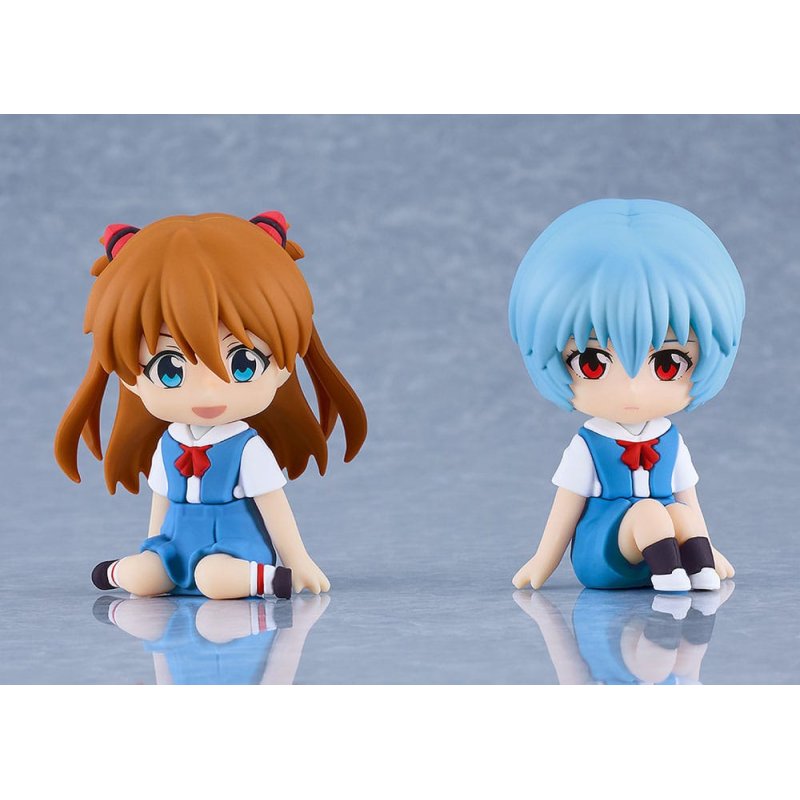 Rebuild of Evangelion Rubber Mascot Nendroid Plus Mini Figure Rei Ayanami 8 cm