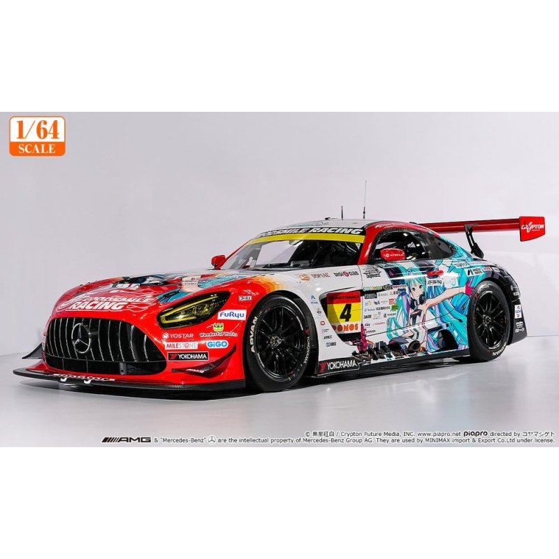 Hatsune Miku Good Smile Vehicle 1/64 AMG 2026 Presentation Ver. 7 x 2 cm