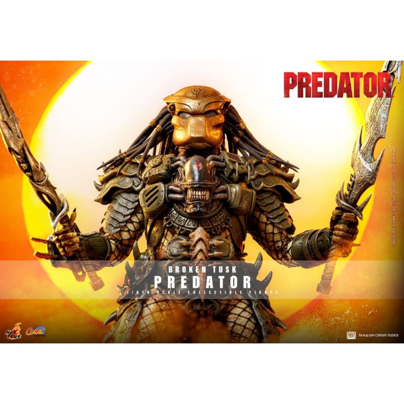 Alien vs. Predator Comic Masterpiece Action Figure 1/6 Broken Tusk Predator 35 cm