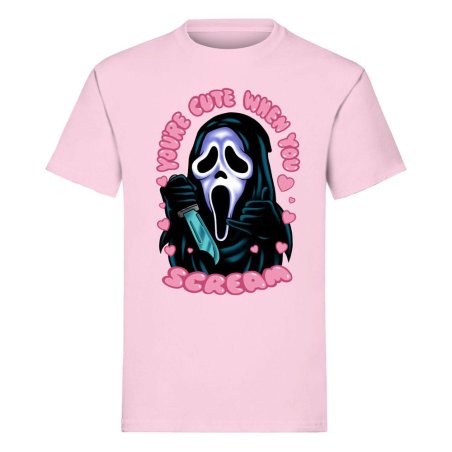 Scream T-Shirt Ghost Face You're Cute when you Scream Size S