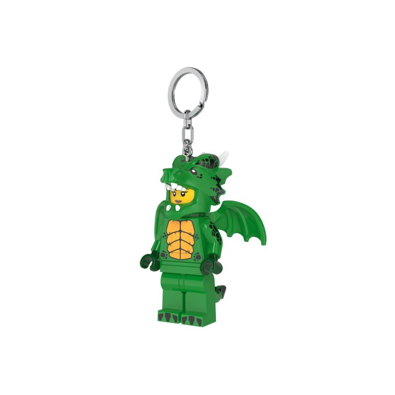 Lego Mini Figure Keychain Light Green Dragon Girl
