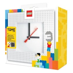 Lego Wall Clock Time by IQHK White