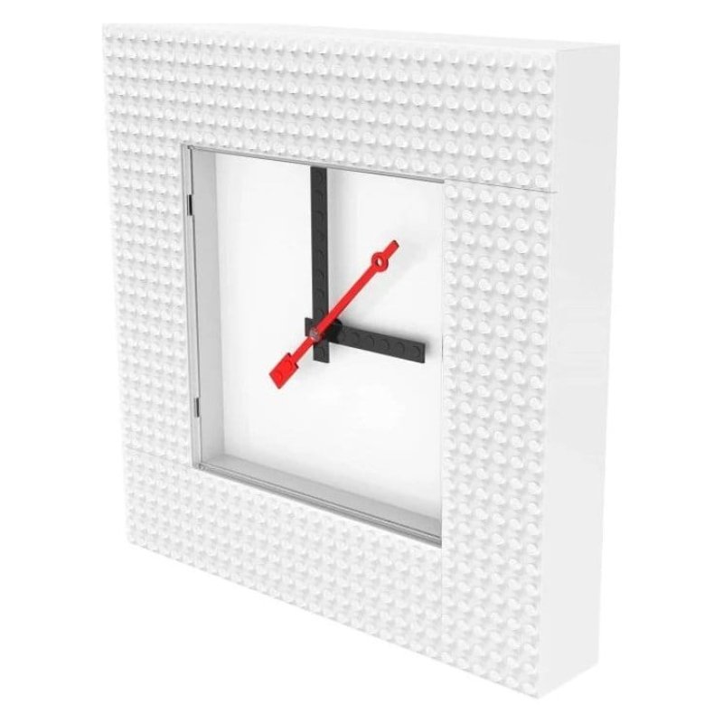 Lego Wall Clock Time by IQHK White