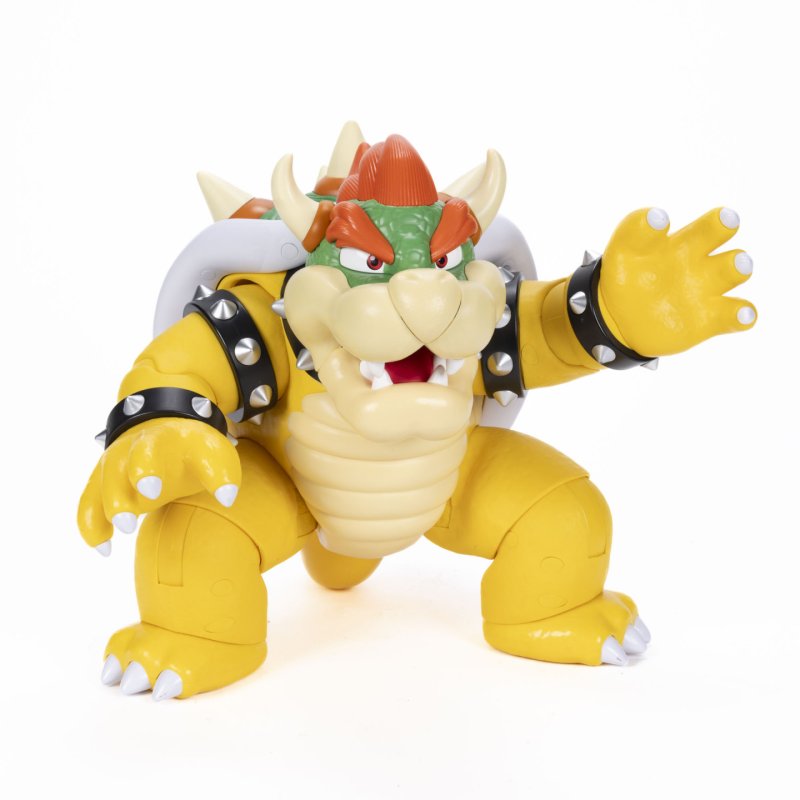 Super Mario Big Bad Bowser 12" / 30cm Feature Action Figure, Officially Licensed by , Interactive Figure, Light and