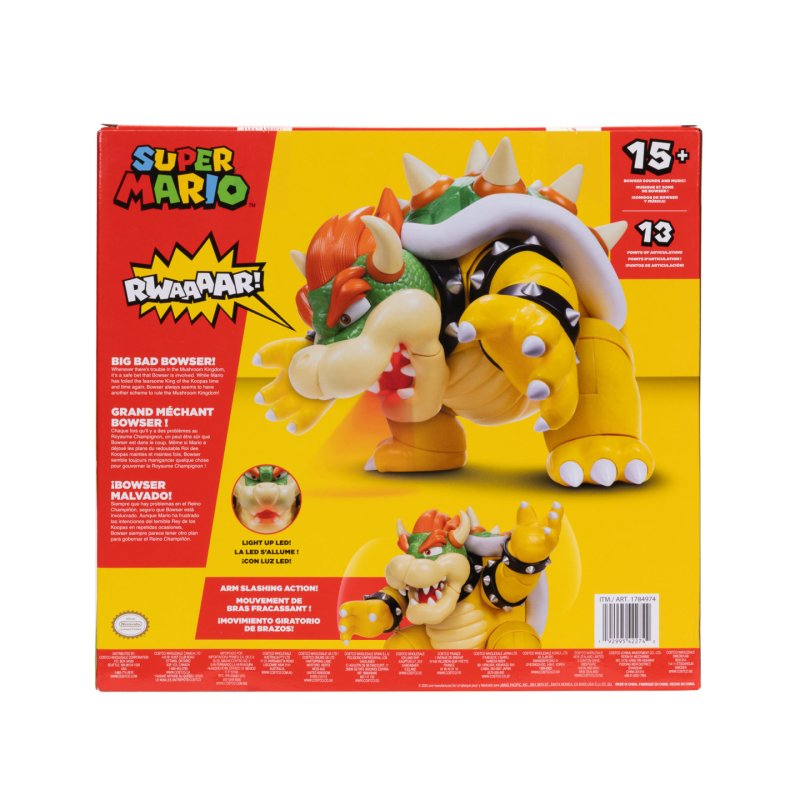 Super Mario Action Figure Big Bad Bowser 30 cm