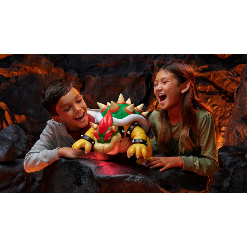 Super Mario Big Bad Bowser 12" / 30cm Feature Action Figure, Officially Licensed by , Interactive Figure, Light and