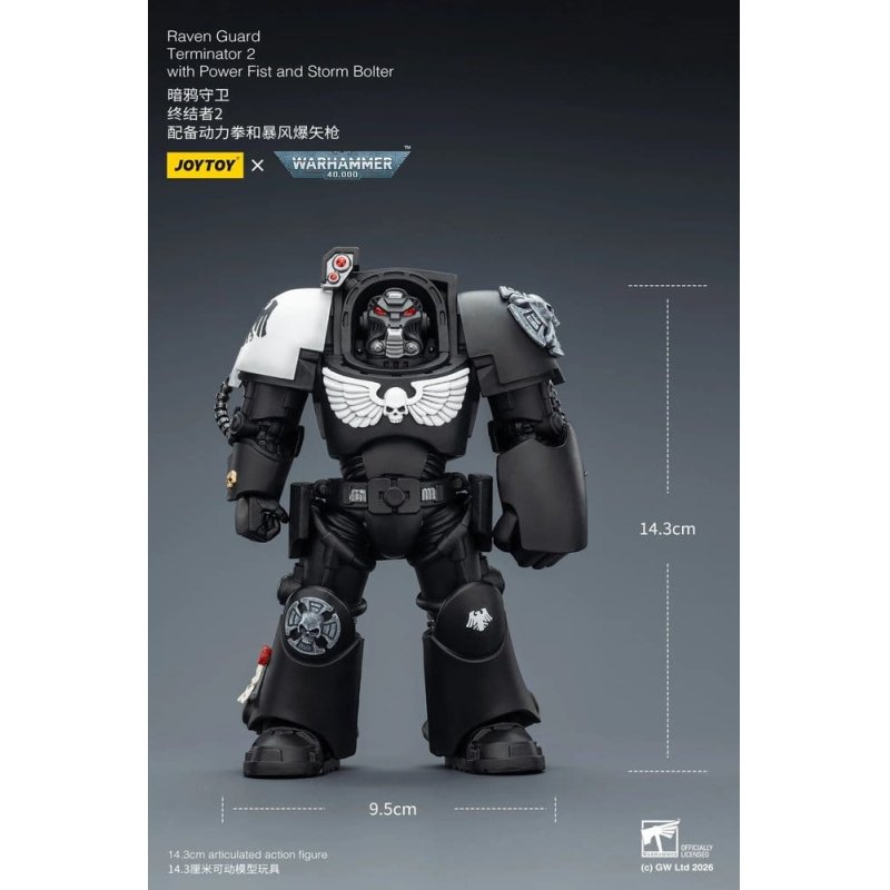 Warhammer 40,000 Action Figure Raven Guard Terminator 2 with Power Fist and Storm Bolter 14 cm