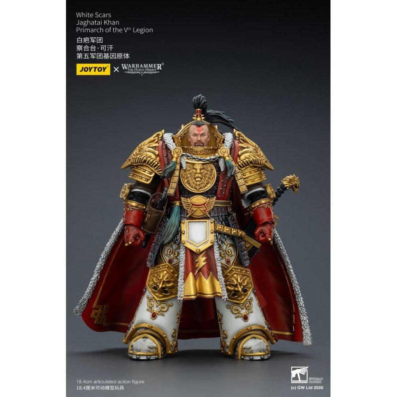 Warhammer The Horus Heresy Action Figure White Scars Jaghatai Khan Primarch of the Vth Legion 19 cm