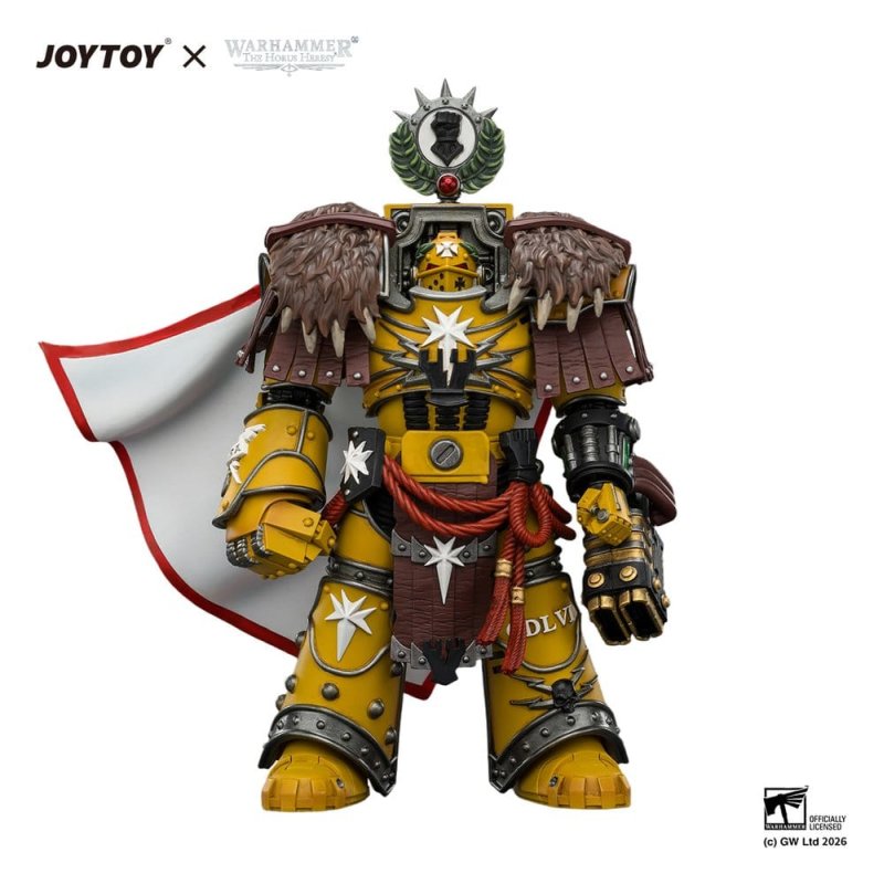 Warhammer Action Figure Imperial Fists Lord Castellan Evander Garrius, The Tyrant of Cthonia 14 cm