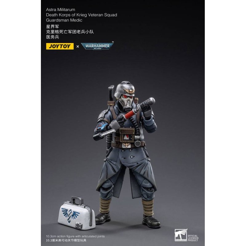 Warhammer 40k Action Figure 1/18 Death Korps of Krieg Veteran Squad Guardsman Medic 10 cm