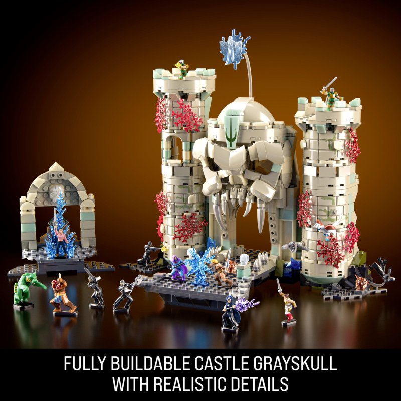 Mattel Brick Shop Masters of the Universe Battle of Castle Grayskull Building Toy Kit (867 Pieces), for Collectors