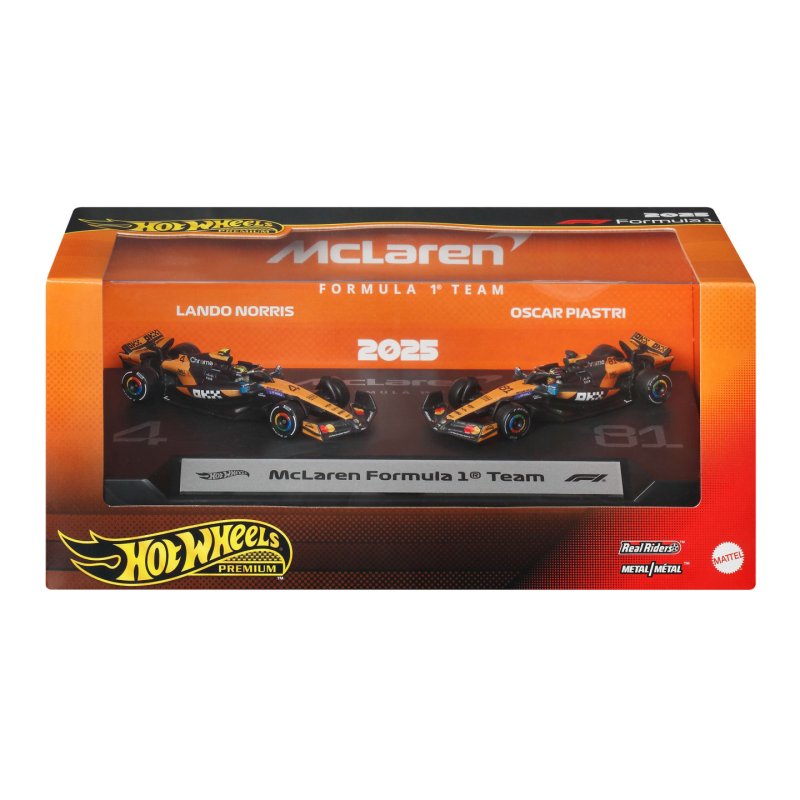 Hot Wheels Hot Wheels-Coffret de 2 voitures McLaren Formula 1 Team Premium