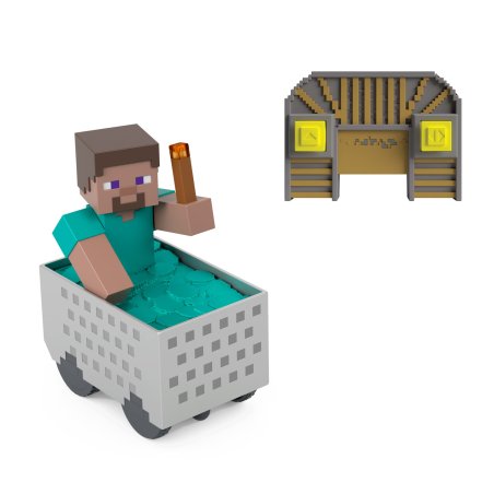 Minecraft Minecart RC & Steve, Wheelie Stunt & Turbo Boost, Lights & Digital Item Code