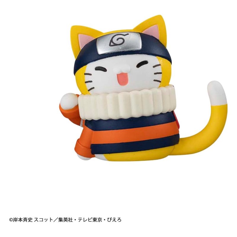 Naruto Mega Cat Project Minifigures 3 cm Nyaruto! Cats of Konoha Village Reboot Blind Box Display (8) (Repeat)