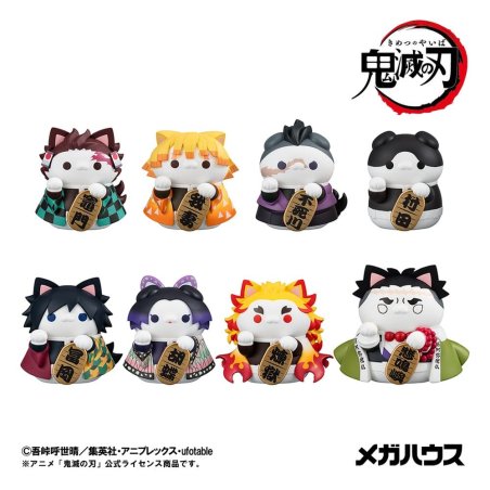 Demon Slayer: Kimetsu no Yaiba Mega Cat Project Trading Figure Fortune Cats Ver. 01 7 cm Blind Box Assortment (8)