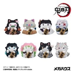 Demon Slayer: Kimetsu no Yaiba Mega Cat Project Minifigures 6 cm Demon Slayer Fortune Cats ver. 02 Blind Box Display