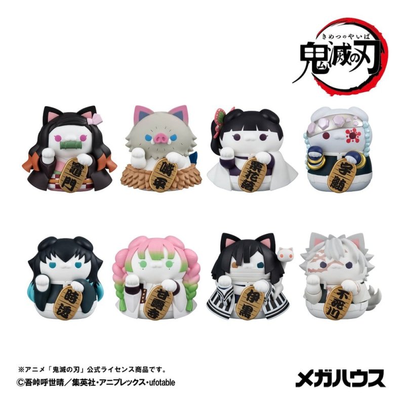 Demon Slayer: Kimetsu no Yaiba Mega Cat Project Minifigures 6 cm Demon Slayer Fortune Cats ver. 02 Blind Box Display