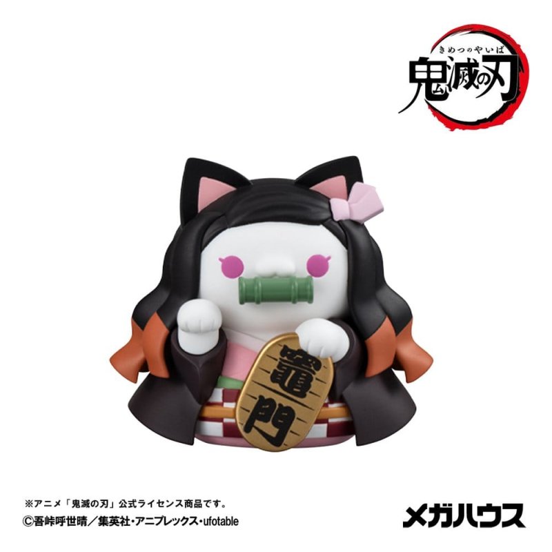 Demon Slayer: Kimetsu no Yaiba Mega Cat Project Minifigures 6 cm Demon Slayer Fortune Cats ver. 02 Blind Box Display