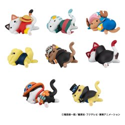 One Piece Mega Cat Project Trading Figure Egghead NyanPieceNyan! Stickie! 3 cm Assortment (8)