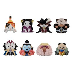 One Piece Mega Cat Project Nyan Piece Nyan! Luffy & the Seven Warlords of the Sea Mini Figures 3 cm Blind Box Display