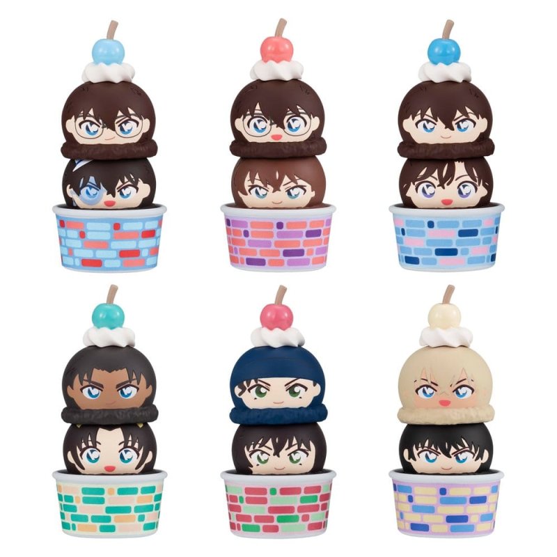 Detective Conan Tsumichen Stack up &amp Change Mini Figures 8 cm Blind Box Assortment (6) (with gift)