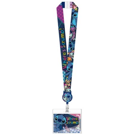 Lilo & Stitch Deluxe Lanyard with Card Holder Stitch Where's Scrump?