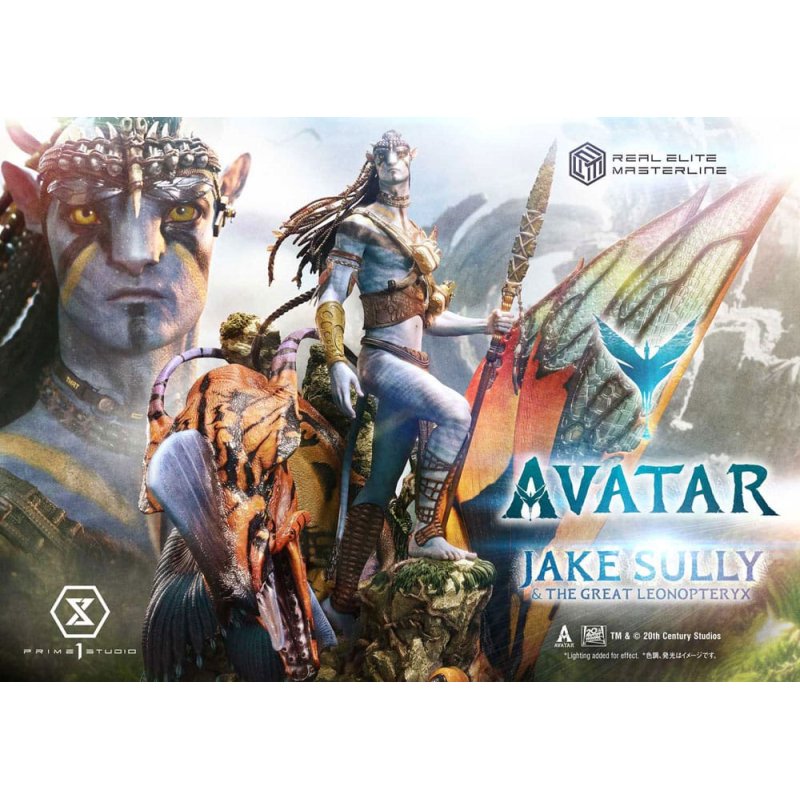 Avatar (Film) Real Elite Masterline Series Statue 1/4 Jake Sully & The Great Leonopteryx 87 cm